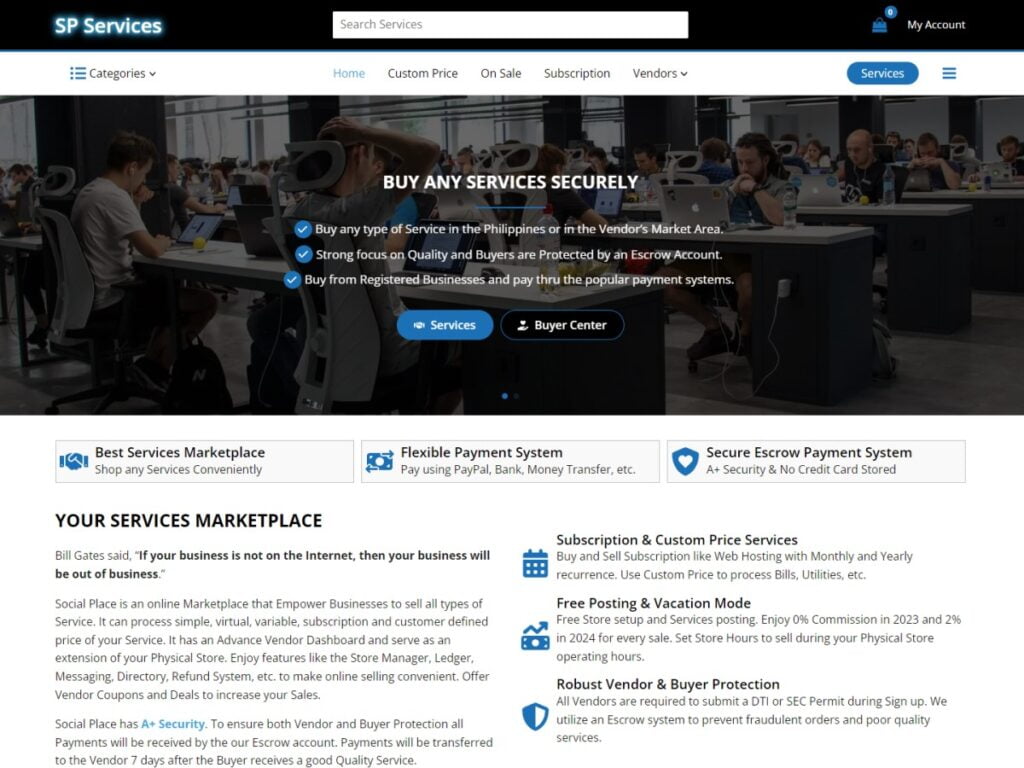 Marketplace Website